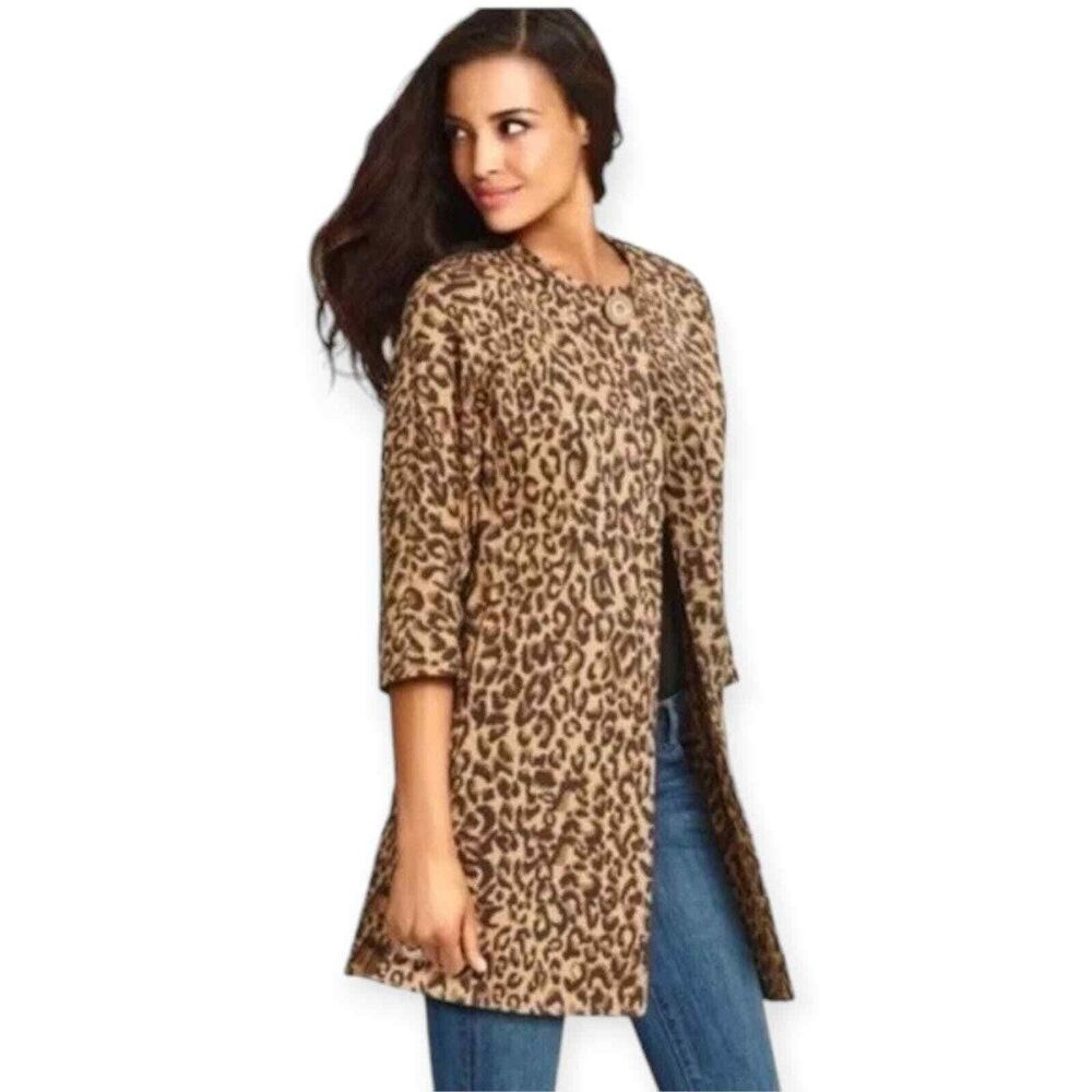 Carol Anderson By Invitation Jacket Womens Medium Leopard Print Vintage